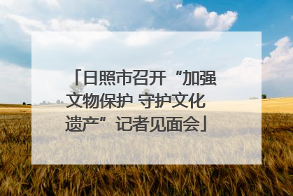日照市召开“加强文物保护 守护文化遗产”记者见面会