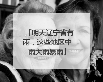明天辽宁省有雨，这些地区中雨大雨暴雨
