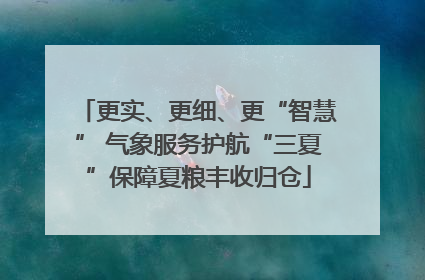 更实、更细、更“智慧” 气象服务护航“三夏”保障夏粮丰收归仓