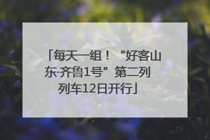 每天一组！“好客山东·齐鲁1号”第二列列车12日开行