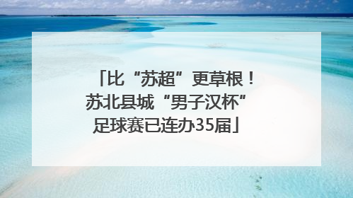 比“苏超”更草根！苏北县城“男子汉杯”足球赛已连办35届