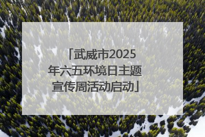 武威市2025年六五环境日主题宣传周活动启动