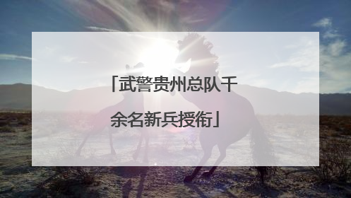 武警贵州总队千余名新兵授衔