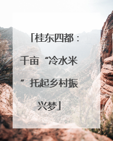 桂东四都：千亩“冷水米”托起乡村振兴梦