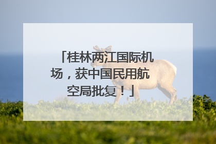 桂林两江国际机场，获中国民用航空局批复！
