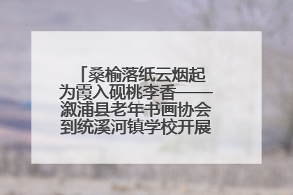 桑榆落纸云烟起 为霞入砚桃李香——溆浦县老年书画协会到统溪河镇学校开展书画进校园活动