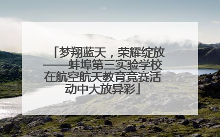 梦翔蓝天，荣耀绽放——蚌埠第三实验学校在航空航天教育竞赛活动中大放异彩