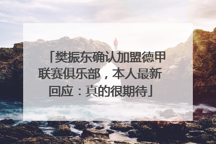 樊振东确认加盟德甲联赛俱乐部，本人最新回应：真的很期待