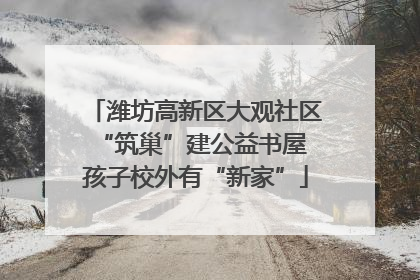 潍坊高新区大观社区“筑巢”建公益书屋 孩子校外有“新家”