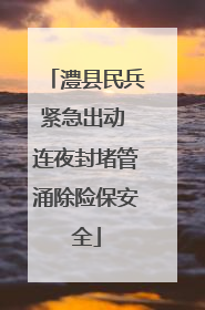 澧县民兵紧急出动 连夜封堵管涌除险保安全