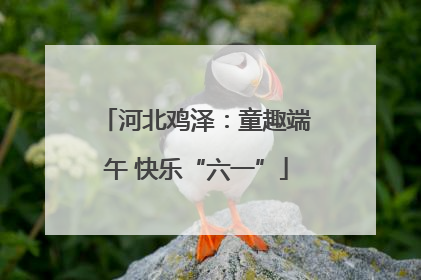 河北鸡泽：童趣端午 快乐“六一”