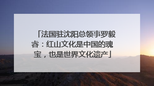 法国驻沈阳总领事罗毅睿：红山文化是中国的瑰宝，也是世界文化遗产