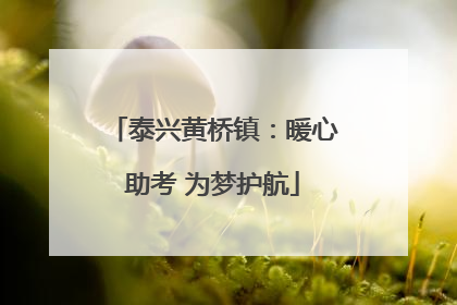 泰兴黄桥镇：暖心助考 为梦护航