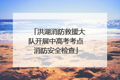洪湖消防救援大队开展中高考考点消防安全检查