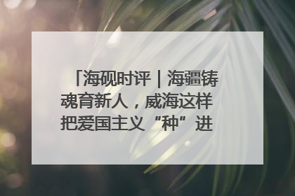海砚时评｜海疆铸魂育新人，威海这样把爱国主义“种”进年轻人心里