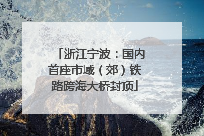浙江宁波：国内首座市域（郊）铁路跨海大桥封顶