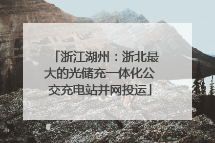 浙江湖州：浙北最大的光储充一体化公交充电站并网投运
