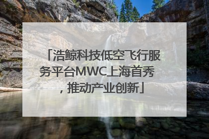 浩鲸科技低空飞行服务平台MWC上海首秀，推动产业创新
