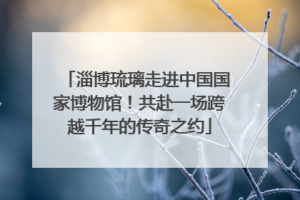 淄博琉璃走进中国国家博物馆！共赴一场跨越千年的传奇之约