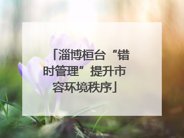 淄博桓台“错时管理”提升市容环境秩序