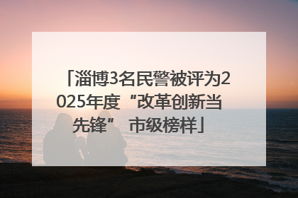 淄博3名民警被评为2025年度“改革创新当先锋” 市级榜样