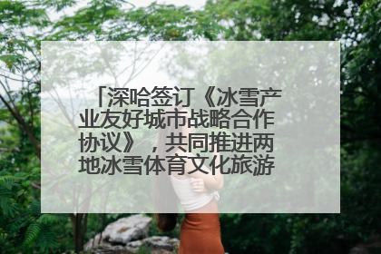 深哈签订《冰雪产业友好城市战略合作协议》，共同推进两地冰雪体育文化旅游高质量发展