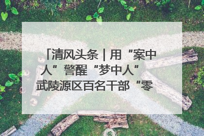 清风头条｜用“案中人”警醒“梦中人” 武陵源区百名干部“零距离”接受警示教育