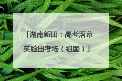 湖南新田：高考落幕 笑脸出考场（组图）