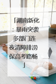 湖南新化：暴雨突袭 多部门连夜清障排涝保高考路畅