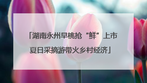 湖南永州早桃抢“鲜”上市 夏日采摘游带火乡村经济