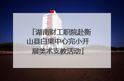 湖南财工职院赴衡山县白果中心完小开展美术支教活动