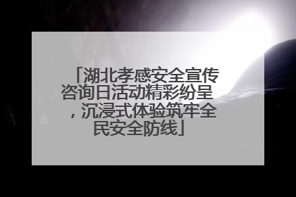 湖北孝感安全宣传咨询日活动精彩纷呈，沉浸式体验筑牢全民安全防线