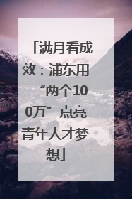 满月看成效：浦东用“两个100万”点亮青年人才梦想