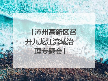 漳州高新区召开九龙江流域治理专题会