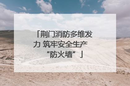 荆门消防多维发力 筑牢安全生产“防火墙”