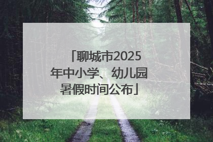 聊城市2025年中小学、幼儿园暑假时间公布