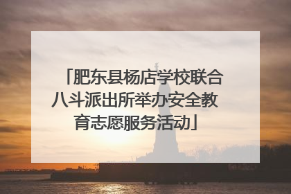 肥东县杨店学校联合八斗派出所举办安全教育志愿服务活动