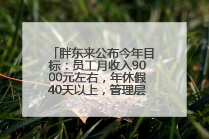 胖东来公布今年目标：员工月收入9000元左右，年休假40天以上，管理层人均分配70万元
