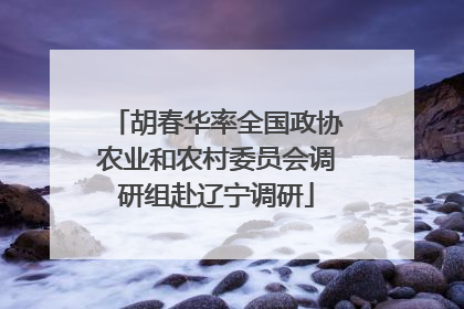 胡春华率全国政协农业和农村委员会调研组赴辽宁调研