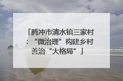 腾冲市清水镇三家村：“微治理”构建乡村善治“大格局”