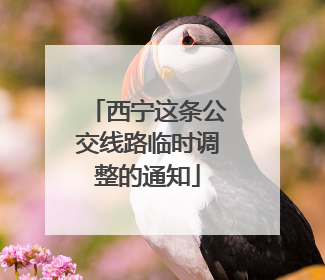 西宁这条公交线路临时调整的通知