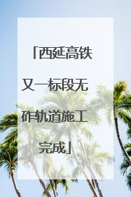 西延高铁又一标段无砟轨道施工完成