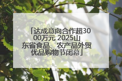 达成意向合作超3000万元 2025山东省食品、农产品外贸优品购物节闭幕