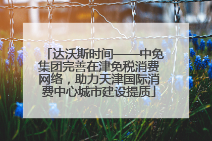 达沃斯时间——中免集团完善在津免税消费网络，助力天津国际消费中心城市建设提质