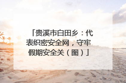 贵溪市白田乡：代表织密安全网，守牢假期安全关（图）