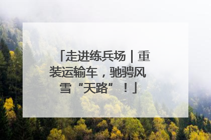 走进练兵场｜重装运输车，驰骋风雪“天路”！