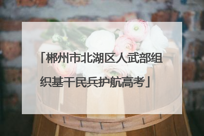 郴州市北湖区人武部组织基干民兵护航高考
