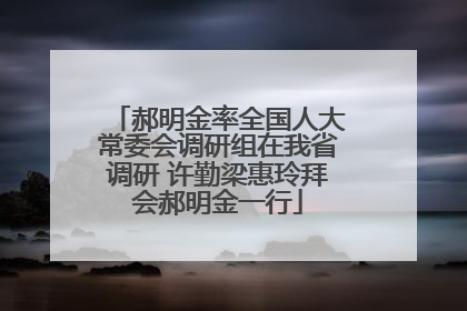 郝明金率全国人大常委会调研组在我省调研 许勤梁惠玲拜会郝明金一行
