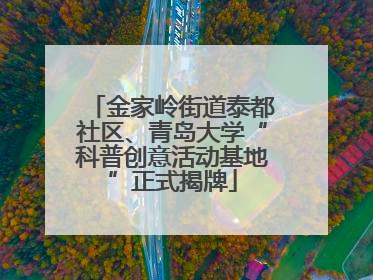 金家岭街道泰都社区、青岛大学“科普创意活动基地”正式揭牌