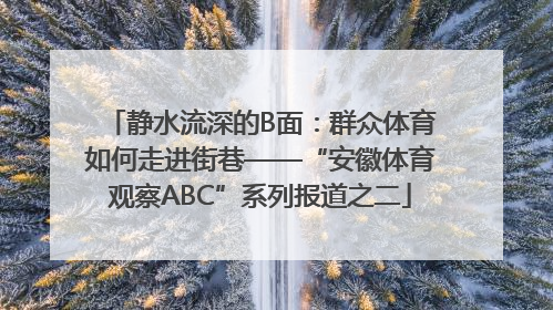 静水流深的B面：群众体育如何走进街巷——“安徽体育观察ABC”系列报道之二